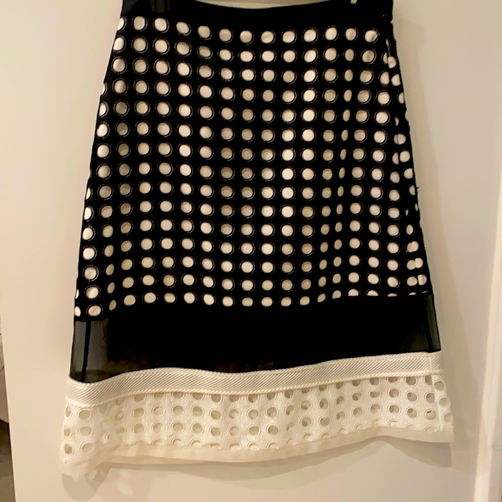 Alexis Black and White A-Line Skirt